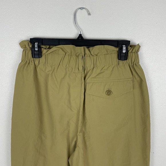 Madewell Ripstop Pull-On Paperbag Pants Beige High Rise Straight Leg Size S - Picture 3 of 8